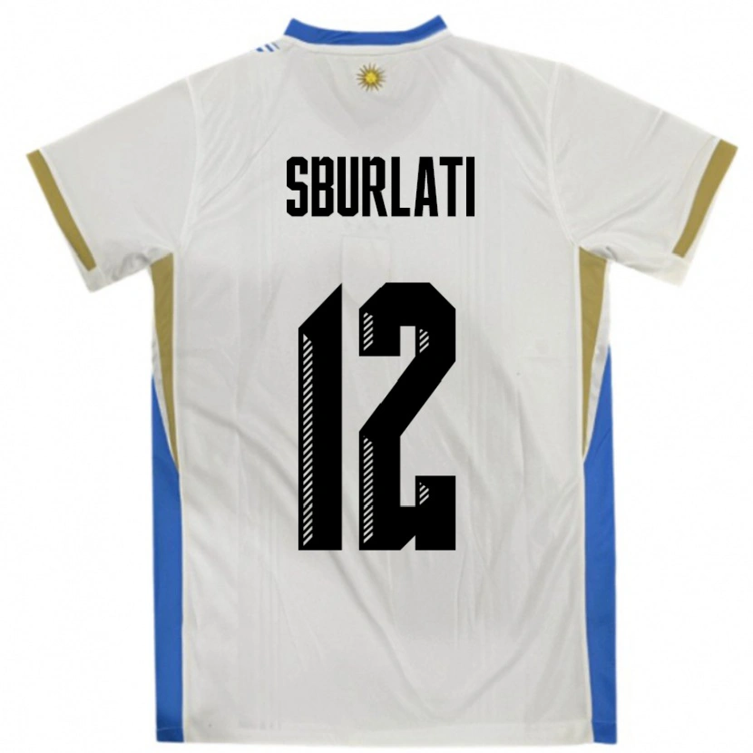 DanxenレディースウルグアイVanina Sburlati#12ホワイトブルーアウェイシャツ24-26ジャージーユニフォーム