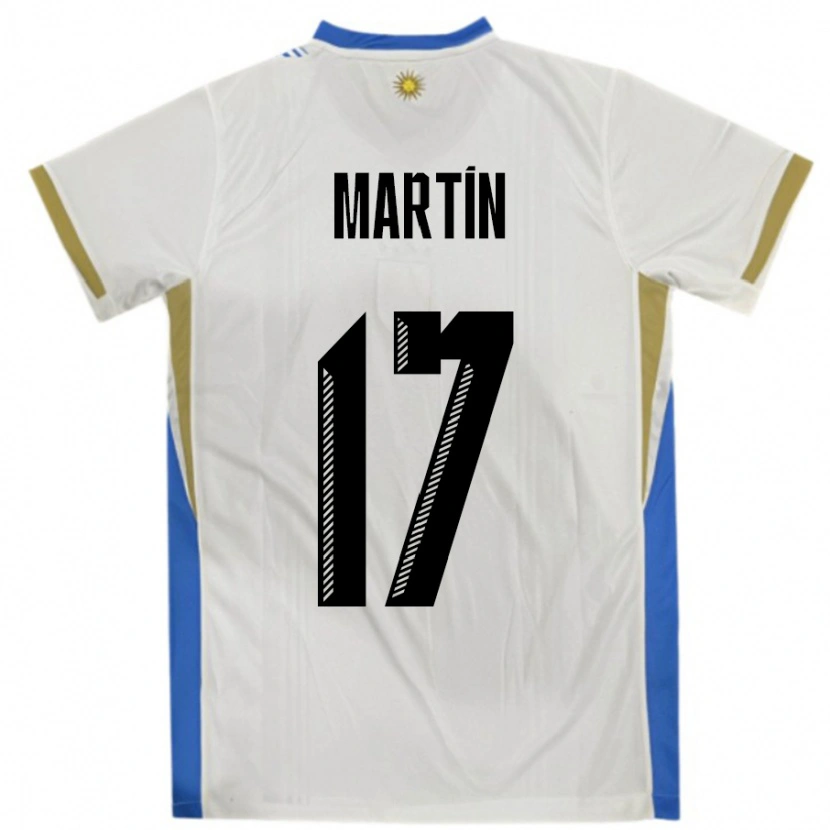 DanxenレディースウルグアイJuan Martin#17ホワイトブルーアウェイシャツ24-26ジャージーユニフォーム