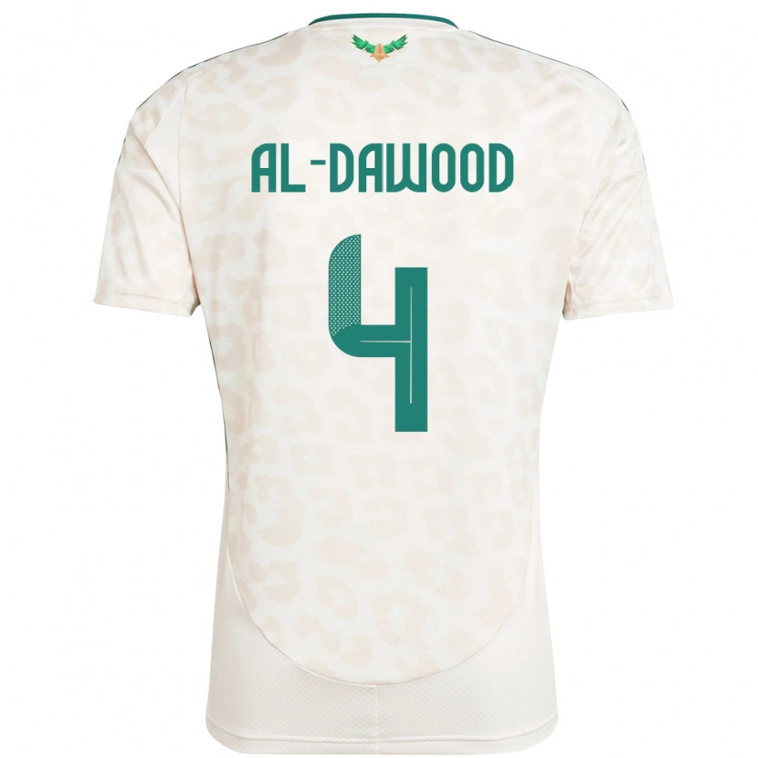 DanxenレディースサウジアラビアMishaal Al-Dawood#4ホワイトアウェイシャツ24-26ジャージーユニフォーム