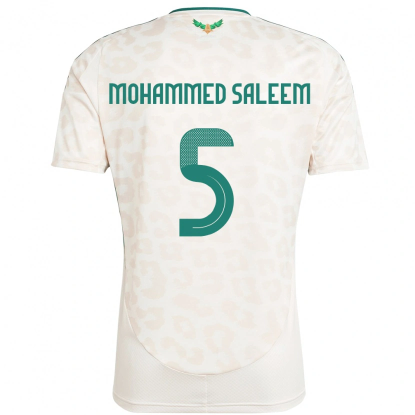 DanxenレディースサウジアラビアMoayad Mohammed Saleem#5ホワイトアウェイシャツ24-26ジャージーユニフォーム