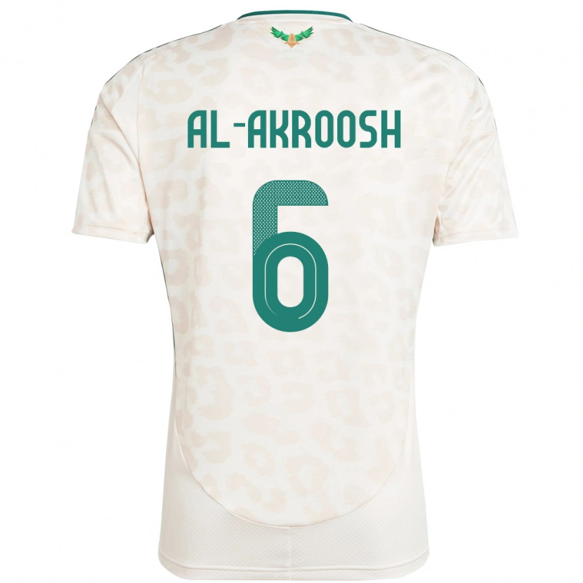 DanxenレディースサウジアラビアHassan Al-Akroosh#6ホワイトアウェイシャツ24-26ジャージーユニフォーム