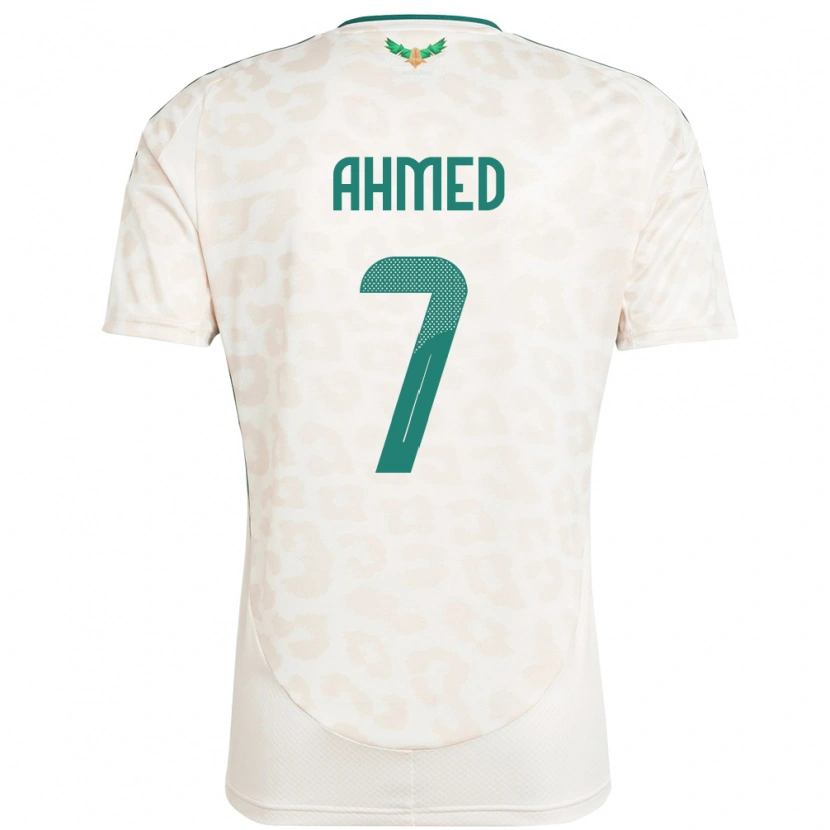DanxenレディースサウジアラビアThari Ahmed#7ホワイトアウェイシャツ24-26ジャージーユニフォーム