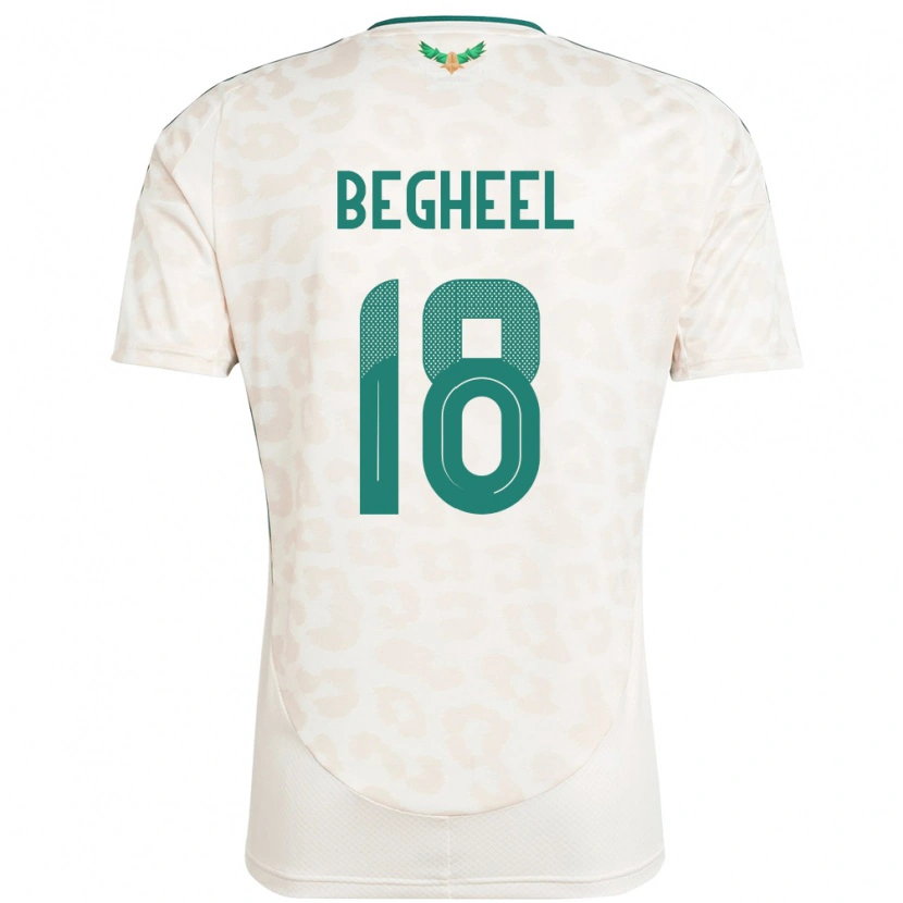 DanxenレディースサウジアラビアQasem Begheel#18ホワイトアウェイシャツ24-26ジャージーユニフォーム