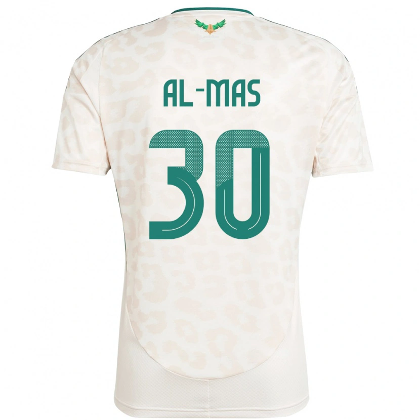 DanxenレディースサウジアラビアAbdullah Al-Mas#30ホワイトアウェイシャツ24-26ジャージーユニフォーム