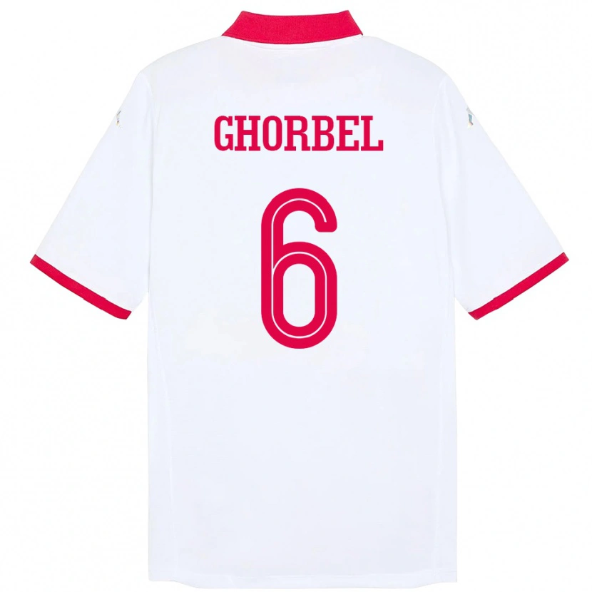 DanxenレディースチュニジアMahmoud Ghorbel#6ホワイトアウェイシャツ24-26ジャージーユニフォーム