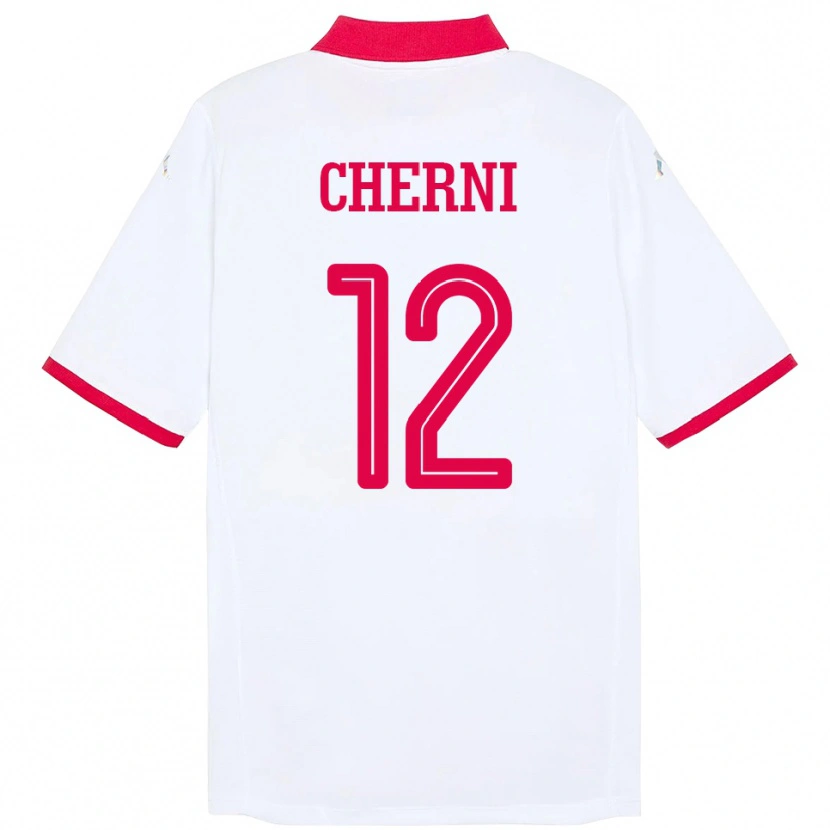 DanxenレディースチュニジアAmin Cherni#12ホワイトアウェイシャツ24-26ジャージーユニフォーム