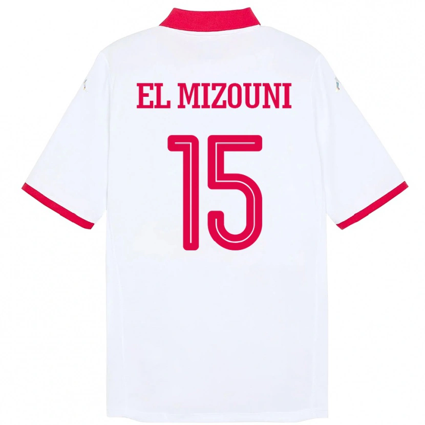 DanxenレディースチュニジアIdris El Mizouni#15ホワイトアウェイシャツ24-26ジャージーユニフォーム