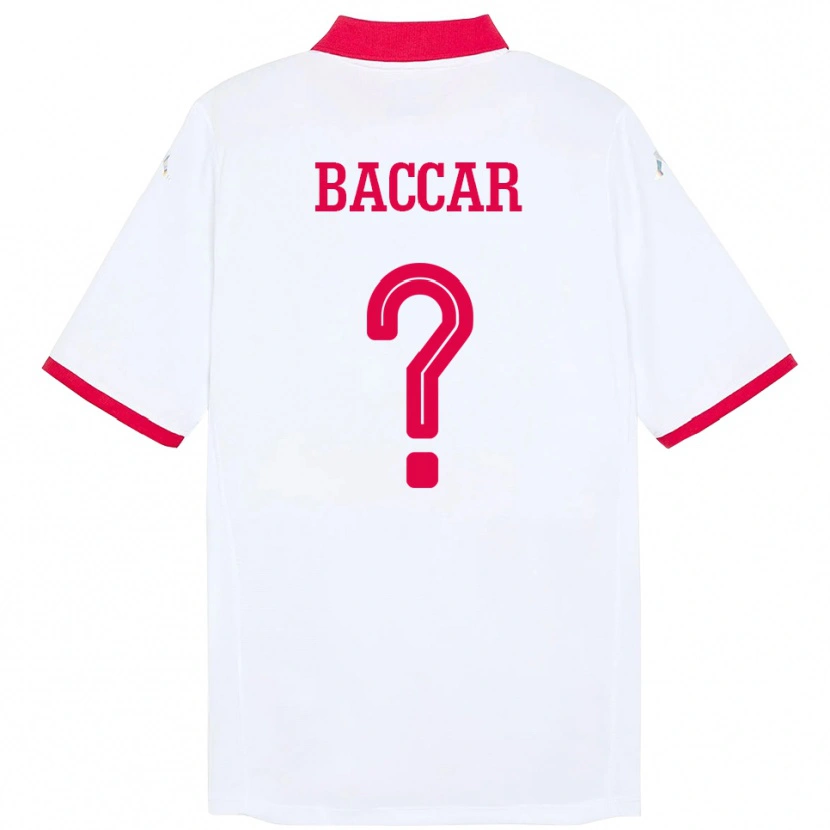 DanxenレディースチュニジアHichem Baccar#0ホワイトアウェイシャツ24-26ジャージーユニフォーム