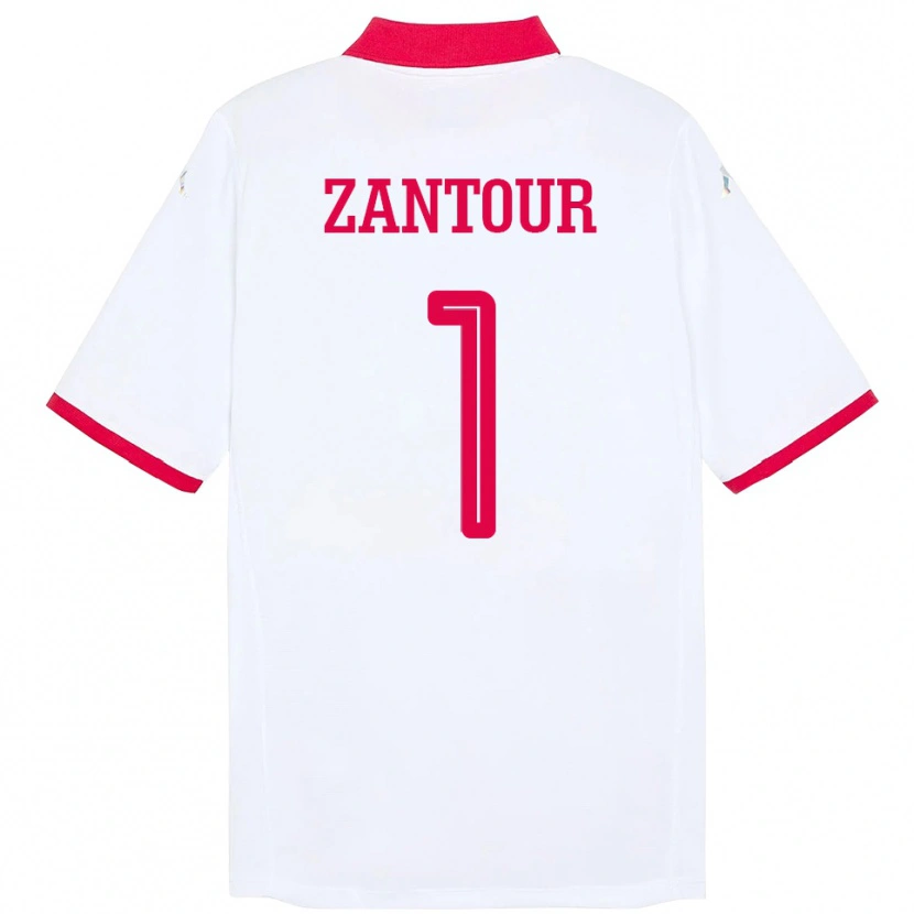 DanxenレディースチュニジアIshak Zantour#1ホワイトアウェイシャツ24-26ジャージーユニフォーム