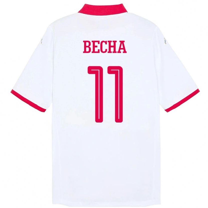 DanxenレディースチュニジアYoussef Becha#11ホワイトアウェイシャツ24-26ジャージーユニフォーム