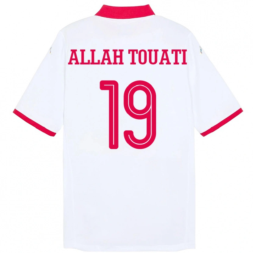 DanxenレディースチュニジアAmen Allah Touati#19ホワイトアウェイシャツ24-26ジャージーユニフォーム