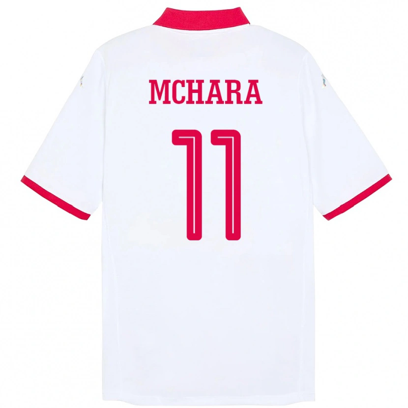 DanxenレディースチュニジアImen Mchara#11ホワイトアウェイシャツ24-26ジャージーユニフォーム