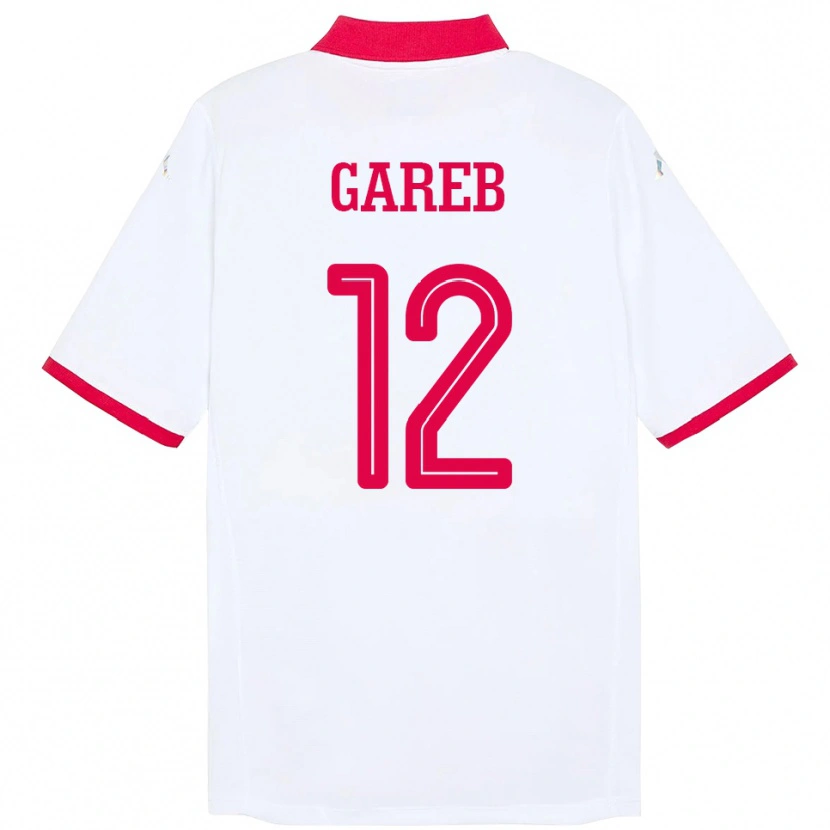 DanxenレディースチュニジアAdem Gareb#12ホワイトアウェイシャツ24-26ジャージーユニフォーム