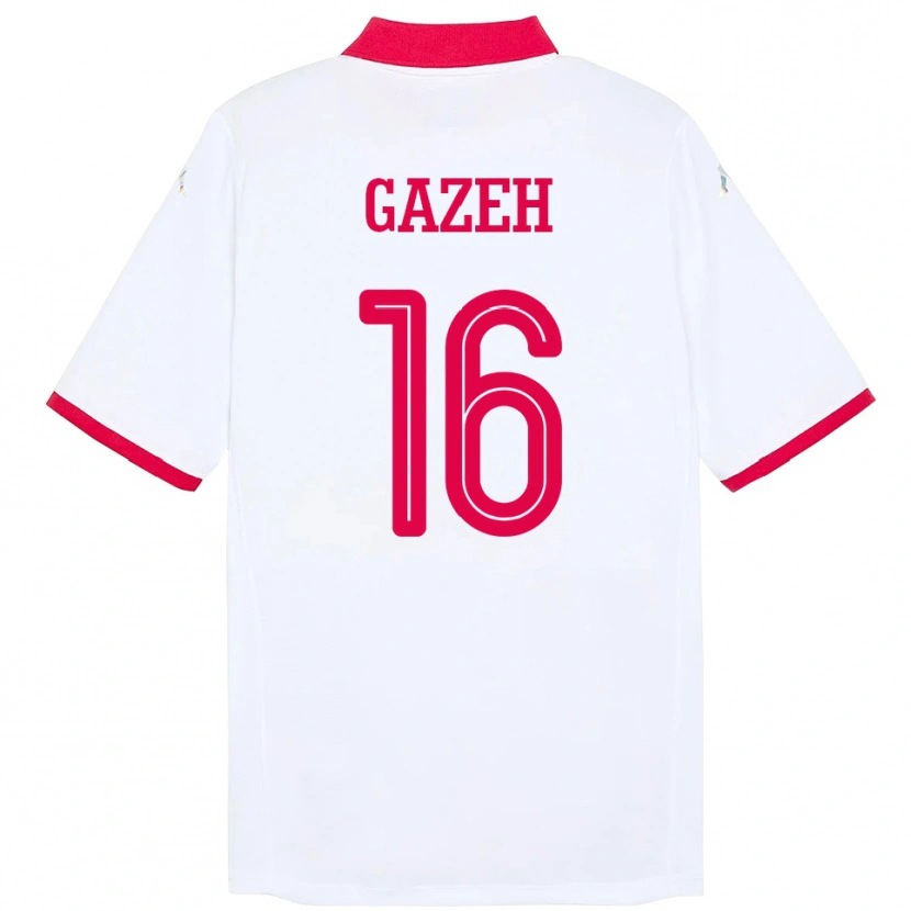 DanxenレディースチュニジアRaed Gazeh#16ホワイトアウェイシャツ24-26ジャージーユニフォーム