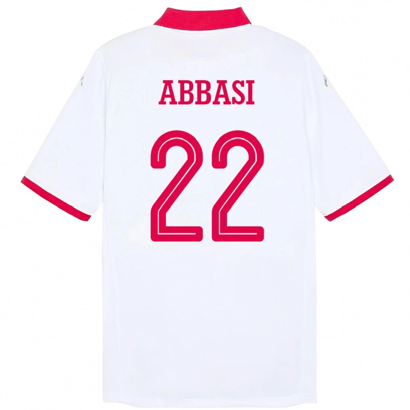 DanxenレディースチュニジアBechir Abbasi#22ホワイトアウェイシャツ24-26ジャージーユニフォーム