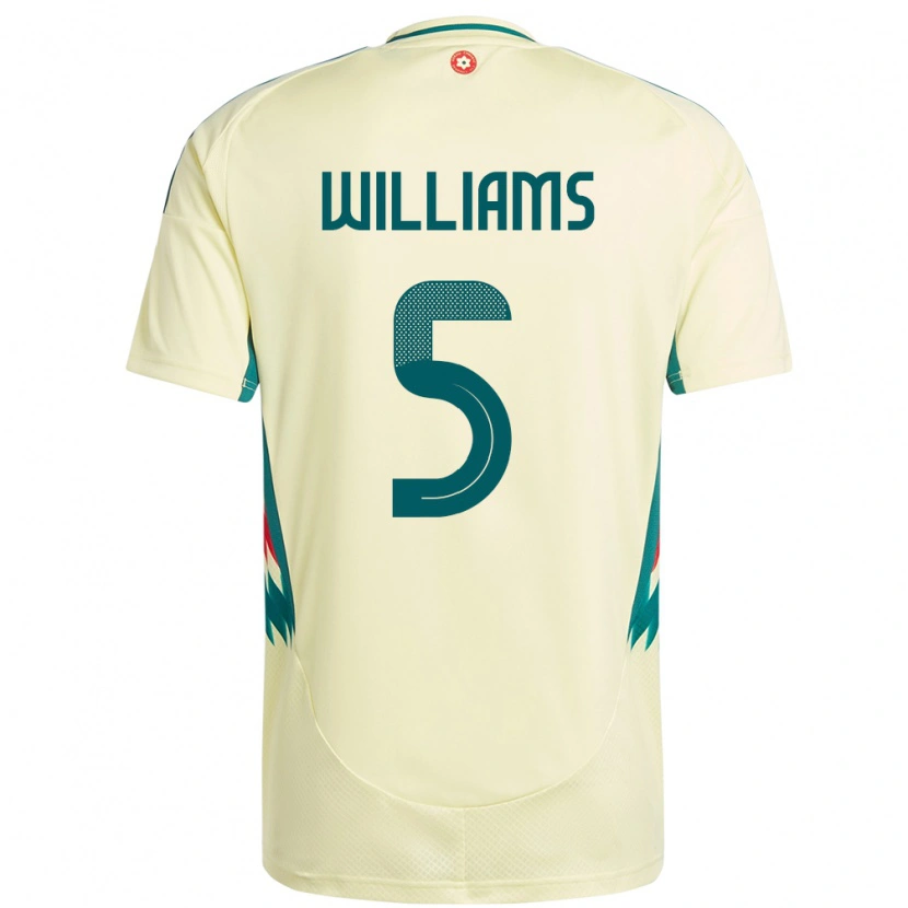 DanxenレディースウェールズAshton Williams#5ベージュイエローアウェイシャツ24-26ジャージーユニフォーム