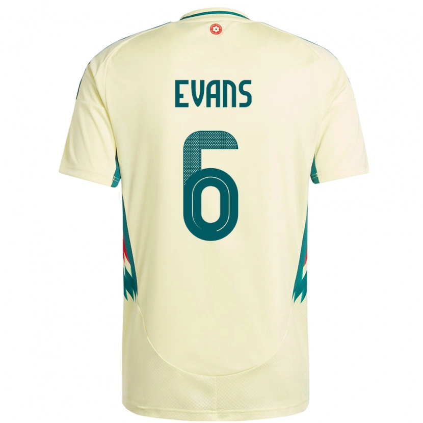 DanxenレディースウェールズLouis Evans#6ベージュイエローアウェイシャツ24-26ジャージーユニフォーム