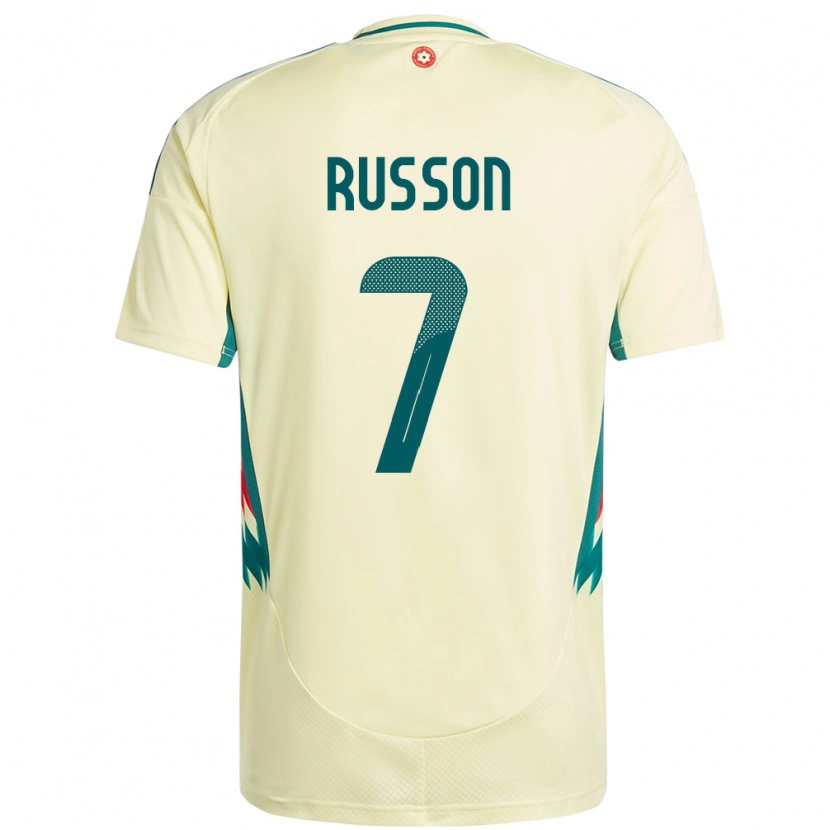 DanxenレディースウェールズWill Russon#7ベージュイエローアウェイシャツ24-26ジャージーユニフォーム
