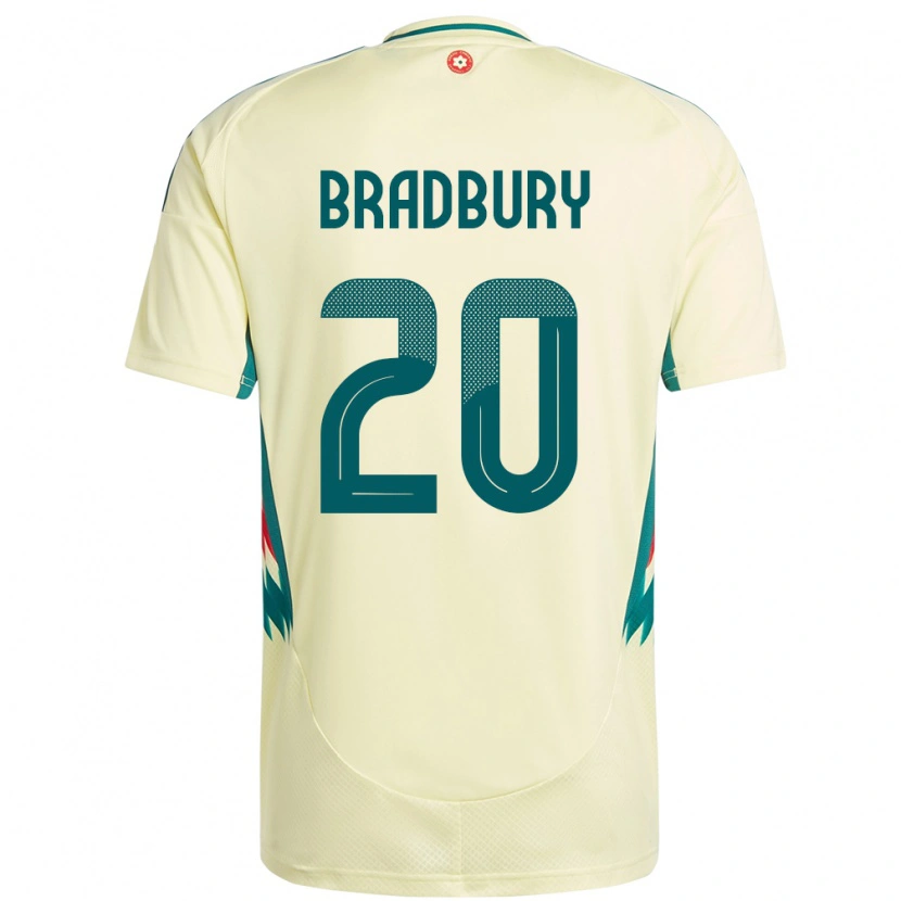 DanxenレディースウェールズLouie Bradbury#20ベージュイエローアウェイシャツ24-26ジャージーユニフォーム