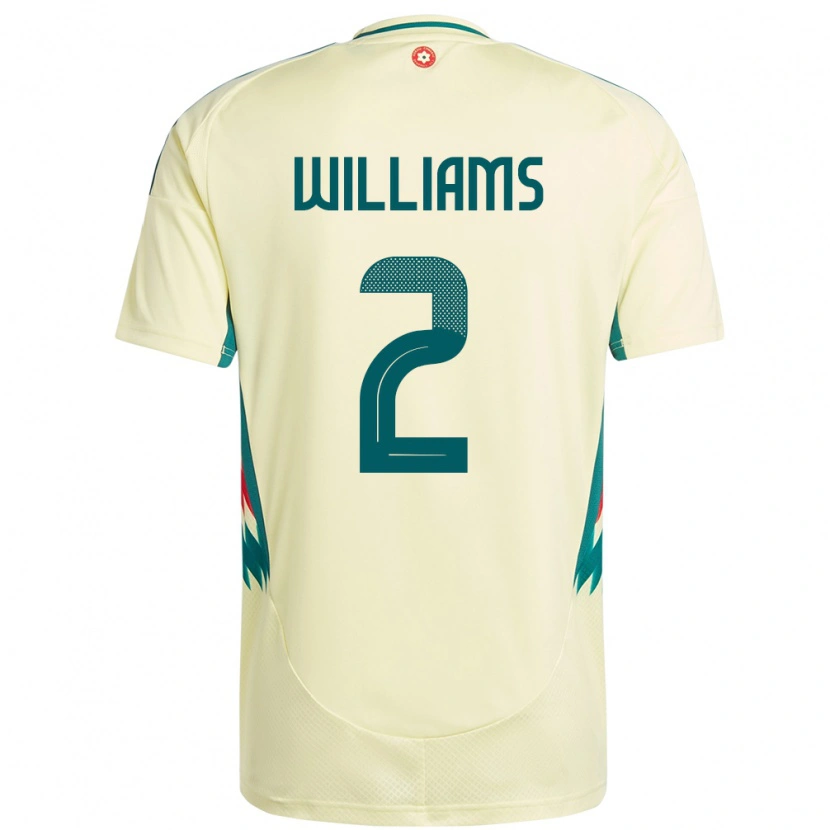 DanxenレディースウェールズMorgan Williams#2ベージュイエローアウェイシャツ24-26ジャージーユニフォーム