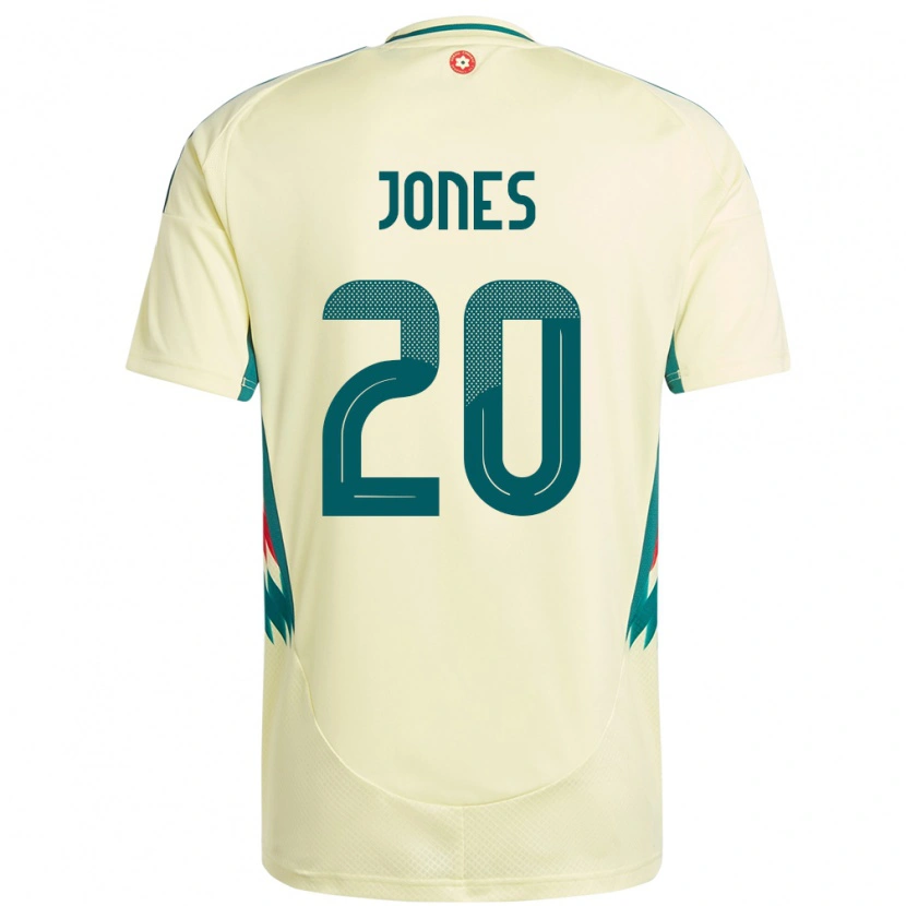 DanxenレディースウェールズCarrie Jones#20ベージュイエローアウェイシャツ24-26ジャージーユニフォーム