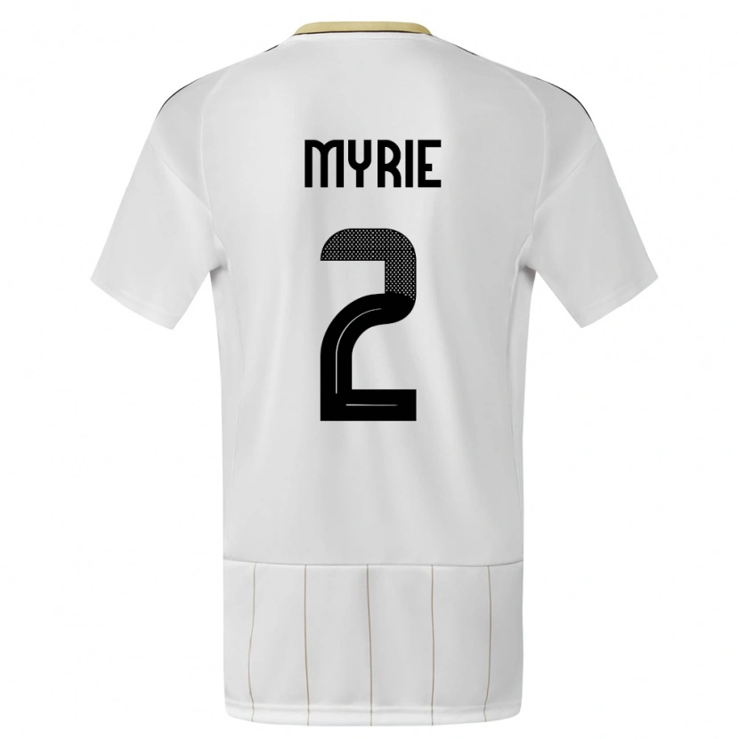 DanxenレディースコスタリカKenan Myrie#2白アウェイシャツ24-26ジャージーユニフォーム