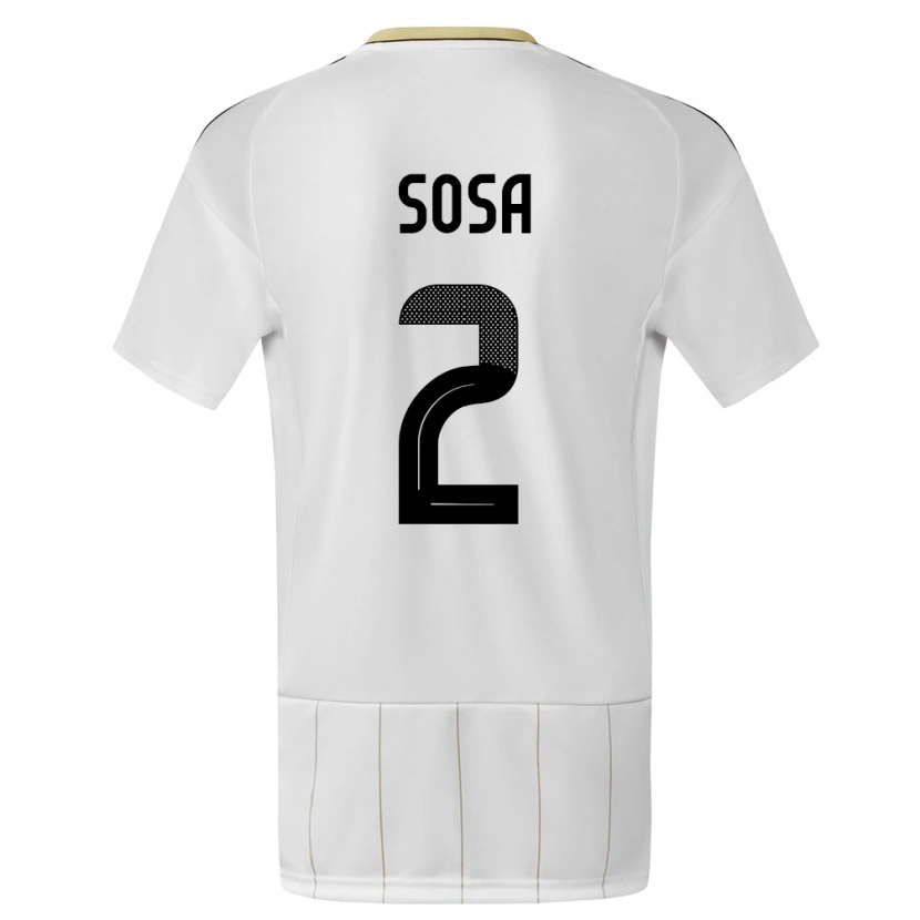 DanxenレディースコスタリカYerlan Sosa#2白アウェイシャツ24-26ジャージーユニフォーム
