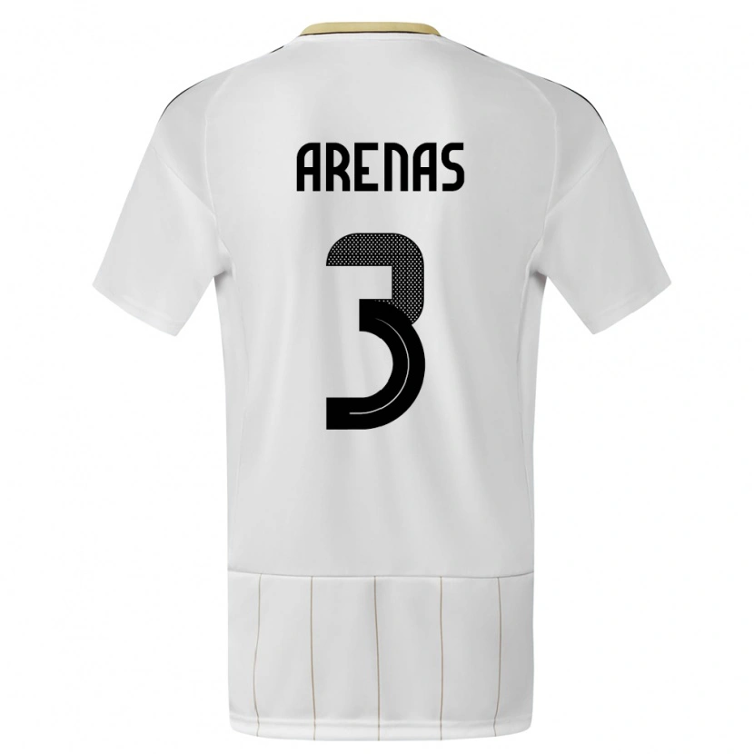 DanxenレディースコスタリカAlejandro Arenas#3白アウェイシャツ24-26ジャージーユニフォーム