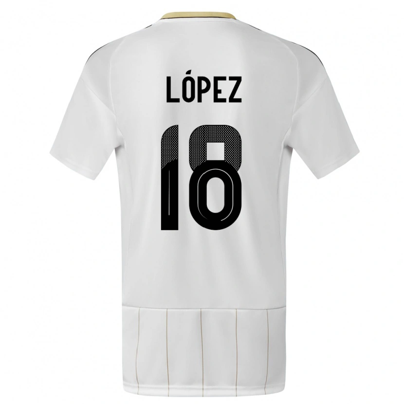 DanxenレディースコスタリカJafeth López#18白アウェイシャツ24-26ジャージーユニフォーム