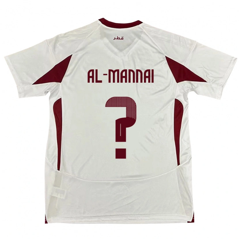 DanxenレディースカタールMohamed Al-Mannai#0ホワイトアウェイシャツ24-26ジャージーユニフォーム