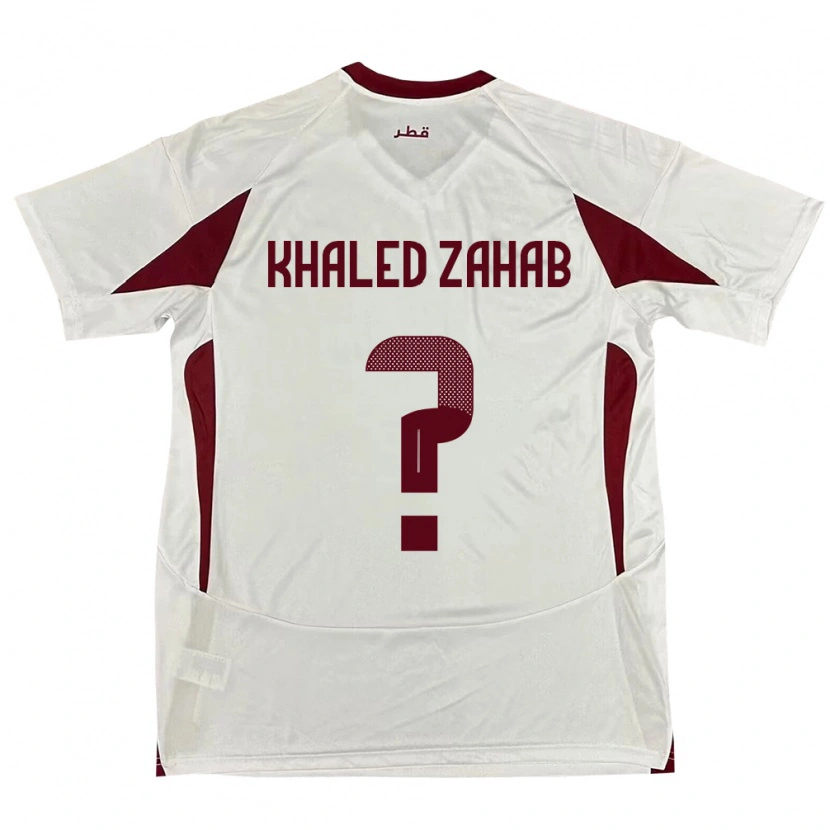 DanxenレディースカタールAbdelrahman Khaled Zahab#0ホワイトアウェイシャツ24-26ジャージーユニフォーム