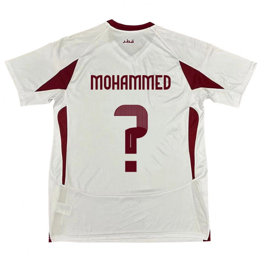DanxenレディースカタールBakri Mohammed#0ホワイトアウェイシャツ24-26ジャージーユニフォーム