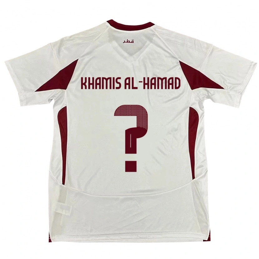 DanxenレディースカタールSaoud Khamis Al-Hamad#0ホワイトアウェイシャツ24-26ジャージーユニフォーム