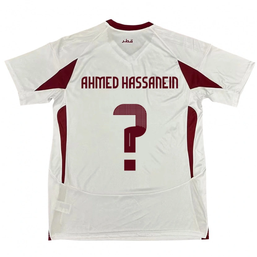 DanxenレディースカタールSeifeldin Ahmed Hassanein#0ホワイトアウェイシャツ24-26ジャージーユニフォーム