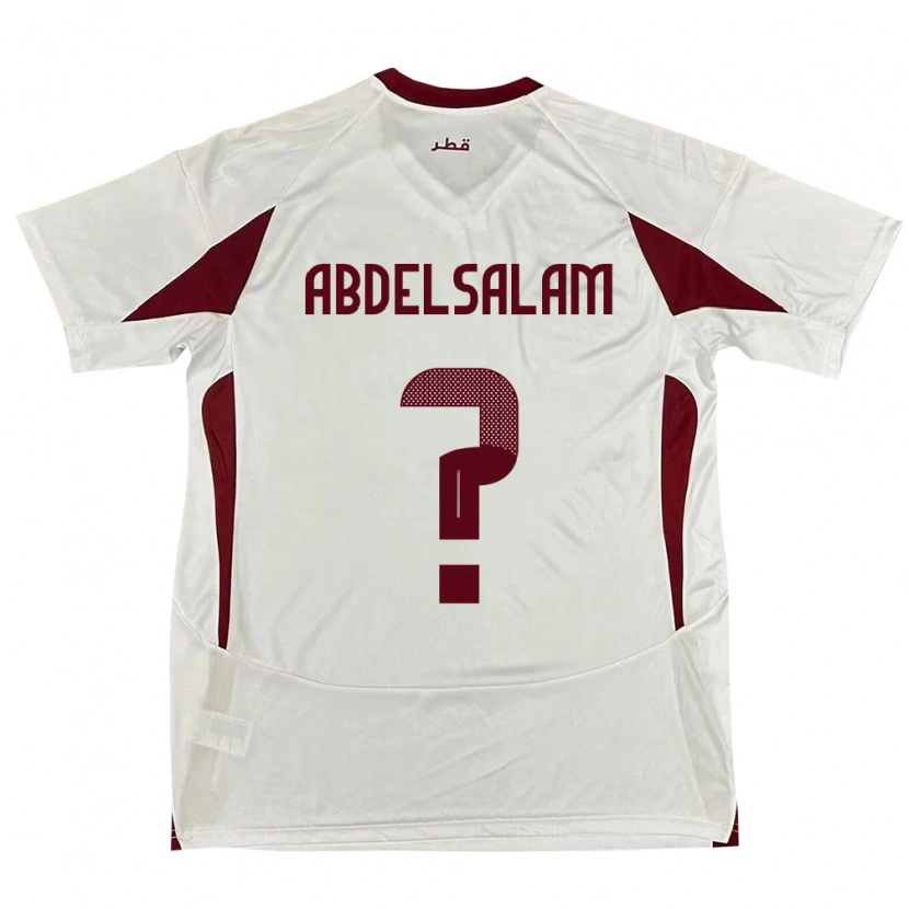 DanxenレディースカタールNasser Abdelsalam#0ホワイトアウェイシャツ24-26ジャージーユニフォーム