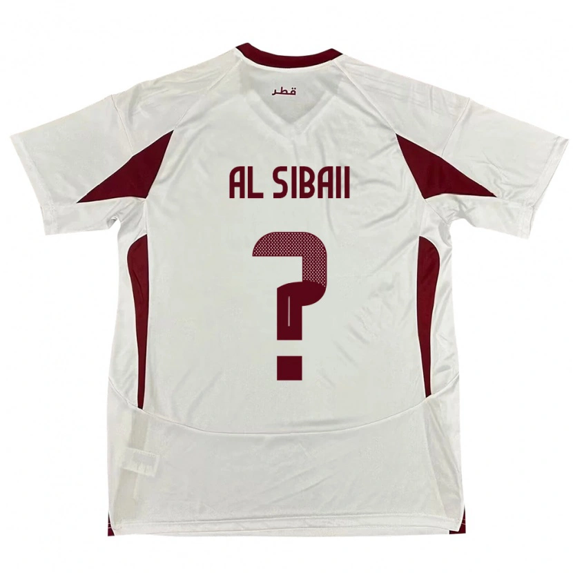 DanxenレディースカタールAhmad Al Sibaii#0ホワイトアウェイシャツ24-26ジャージーユニフォーム