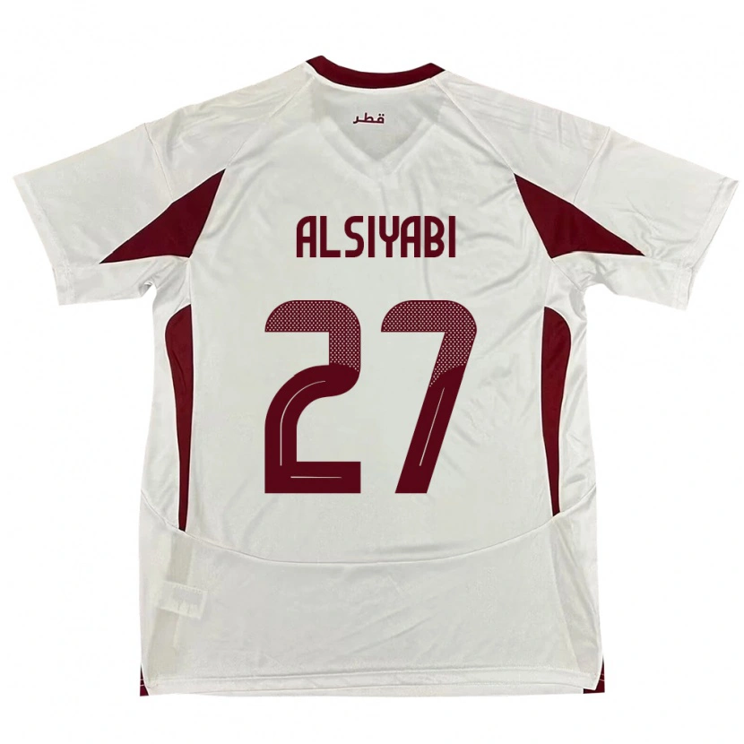 DanxenレディースカタールNasra Alsiyabi#27ホワイトアウェイシャツ24-26ジャージーユニフォーム