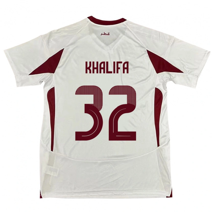 DanxenレディースカタールDuana Khalifa#32ホワイトアウェイシャツ24-26ジャージーユニフォーム