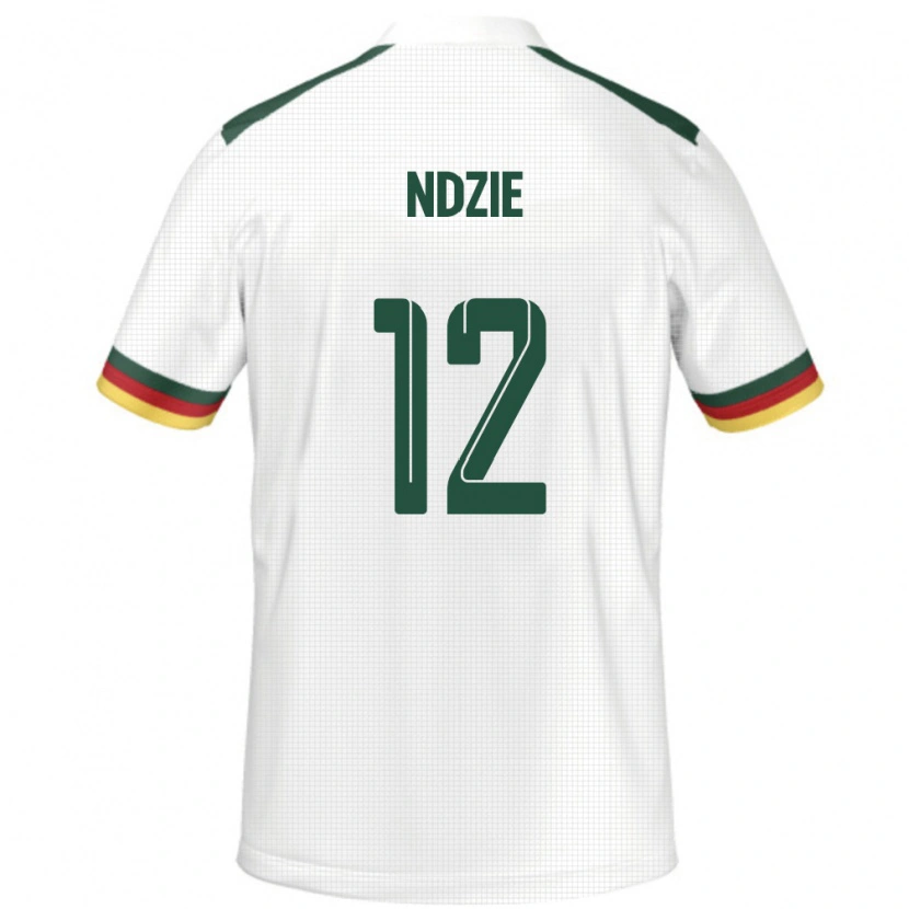 DanxenレディースカメルーンMartin Ndzie#12ホワイトアウェイシャツ24-26ジャージーユニフォーム