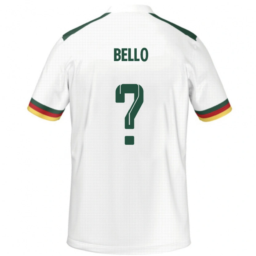 DanxenレディースカメルーンKarim Bello#0ホワイトアウェイシャツ24-26ジャージーユニフォーム
