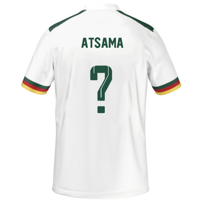DanxenレディースカメルーンFranck Atsama#0ホワイトアウェイシャツ24-26ジャージーユニフォーム