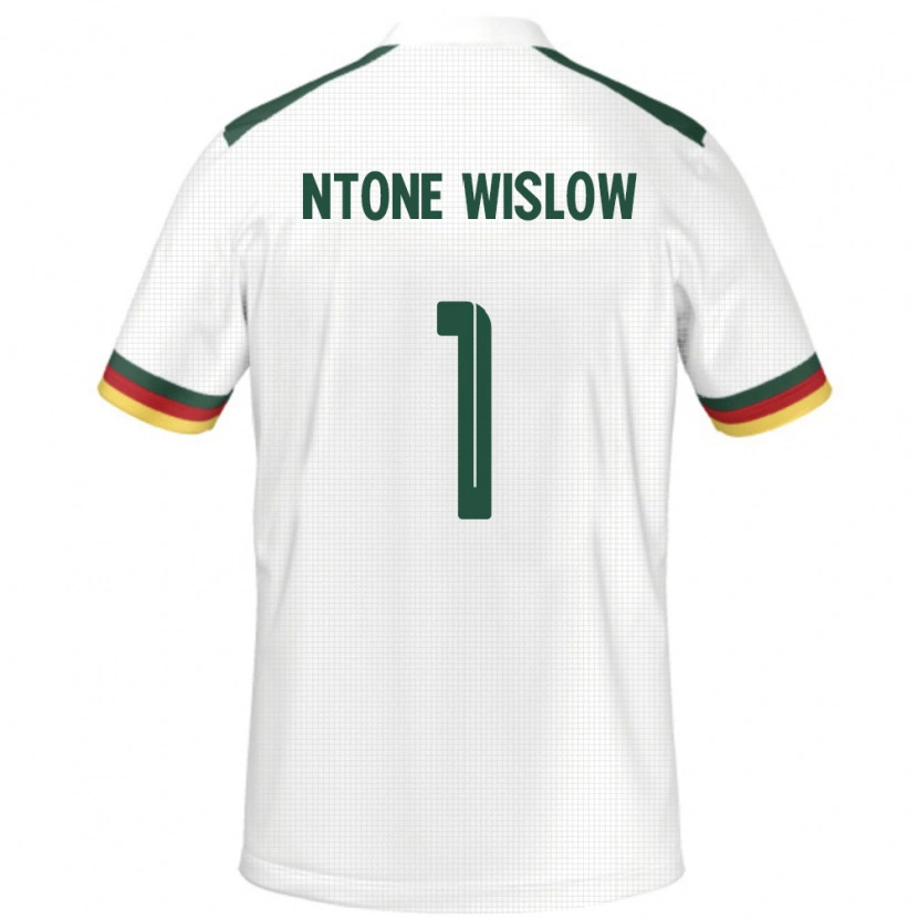 DanxenレディースカメルーンJunior Hecube Ntone Wislow#1ホワイトアウェイシャツ24-26ジャージーユニフォーム
