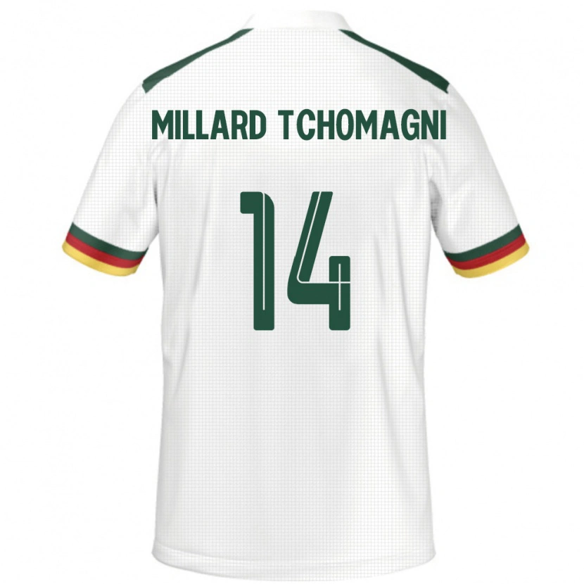 DanxenレディースカメルーンSamuel Millard Tchomagni#14ホワイトアウェイシャツ24-26ジャージーユニフォーム