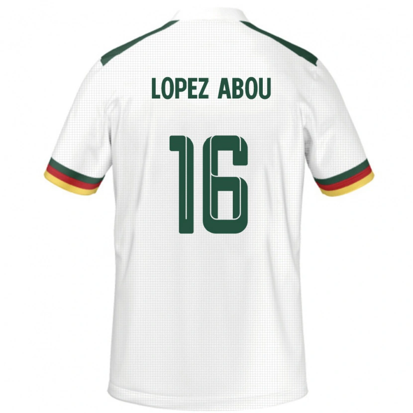 DanxenレディースカメルーンJunior Lopez Abou#16ホワイトアウェイシャツ24-26ジャージーユニフォーム