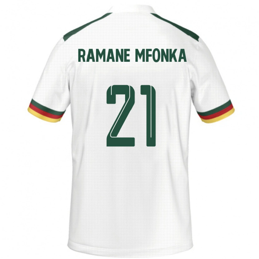 DanxenレディースカメルーンAbdel Ramane Mfonka#21ホワイトアウェイシャツ24-26ジャージーユニフォーム