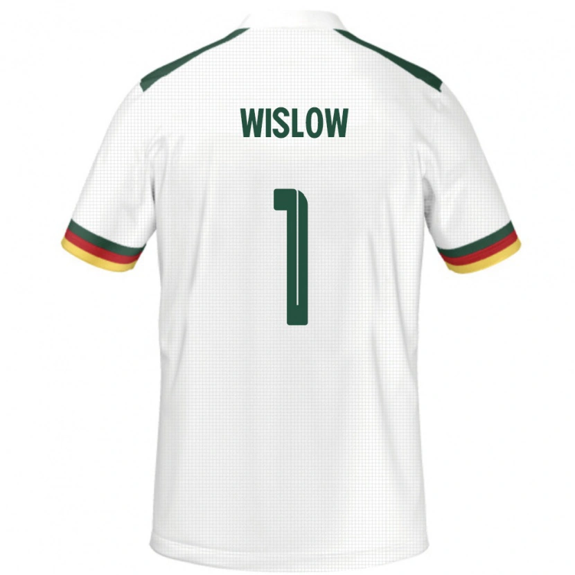 DanxenレディースカメルーンHecube Wislow#1ホワイトアウェイシャツ24-26ジャージーユニフォーム