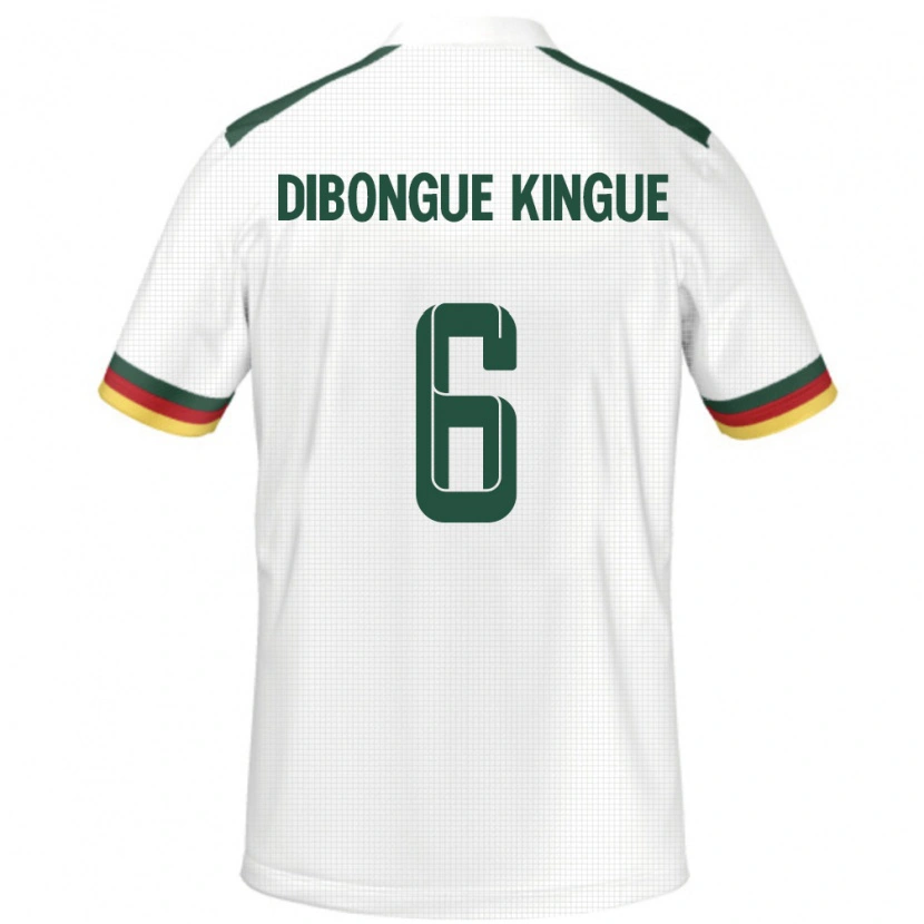 DanxenレディースカメルーンGael Dibongue Kingue#6ホワイトアウェイシャツ24-26ジャージーユニフォーム