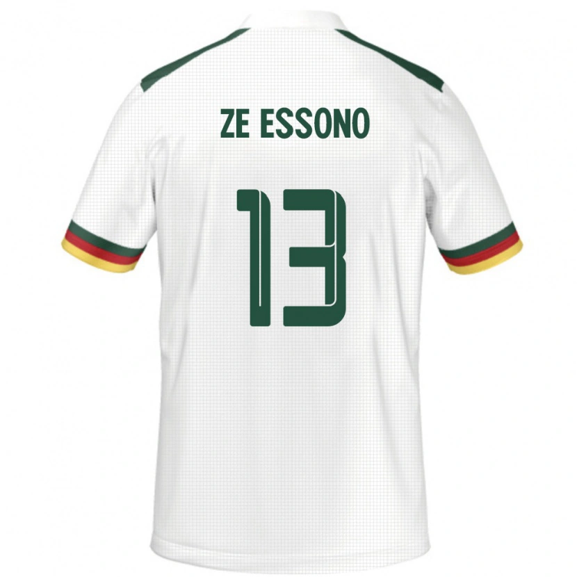 DanxenレディースカメルーンSeverin Ze Essono#13ホワイトアウェイシャツ24-26ジャージーユニフォーム