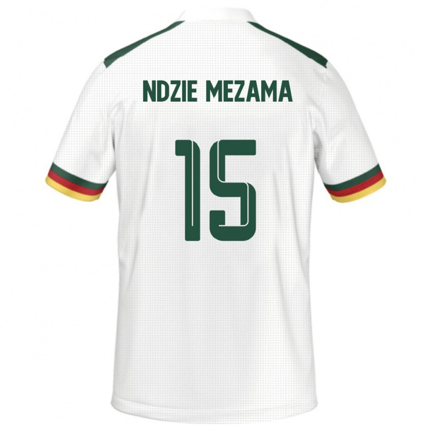 DanxenレディースカメルーンFabrice Ndzie Mezama#15ホワイトアウェイシャツ24-26ジャージーユニフォーム