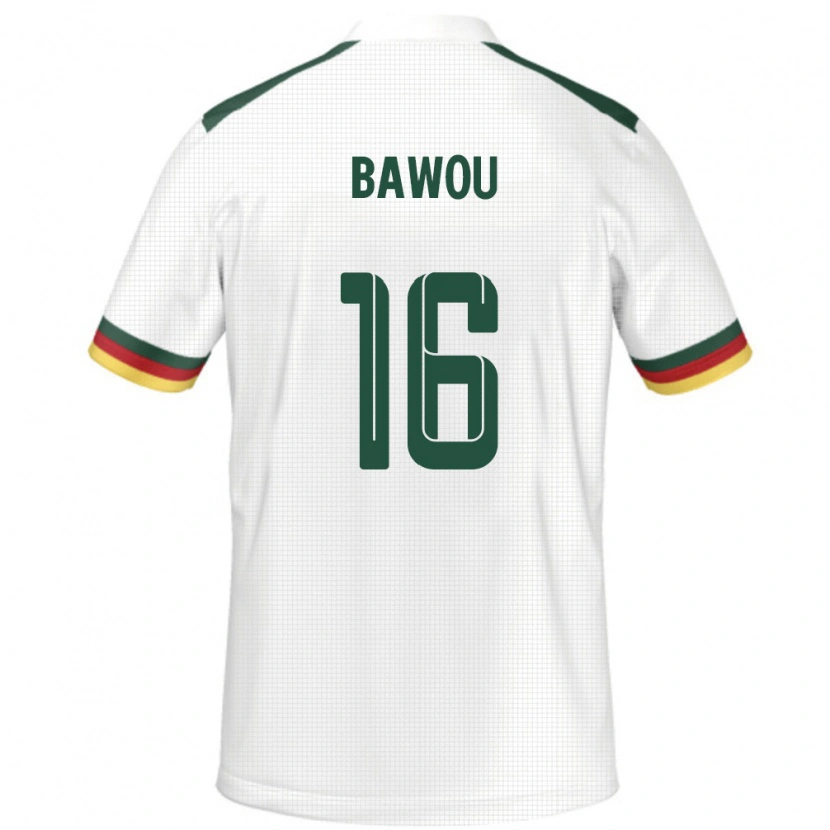 DanxenレディースカメルーンAnge Bawou#16ホワイトアウェイシャツ24-26ジャージーユニフォーム